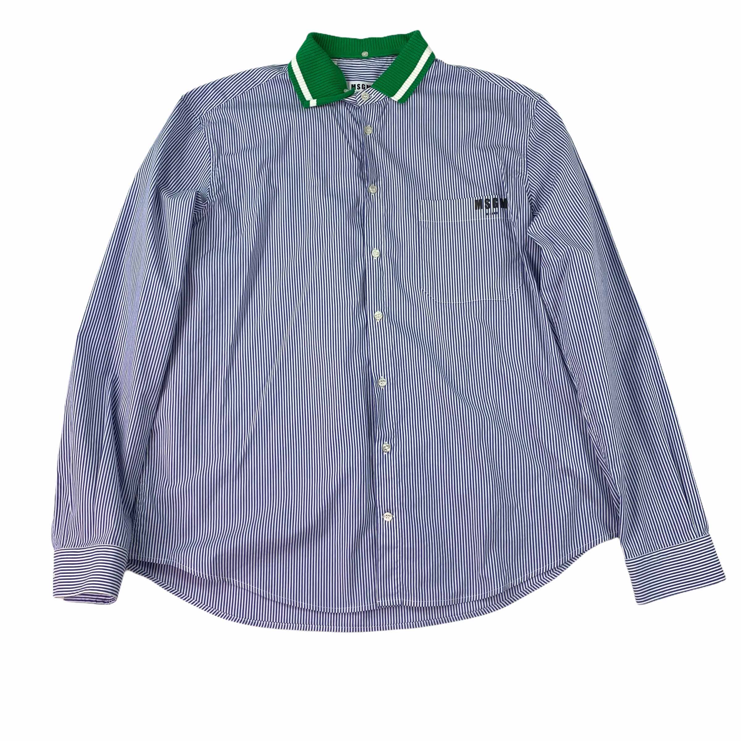 [MSGM] Neck Point Striped Shirt - Size 42