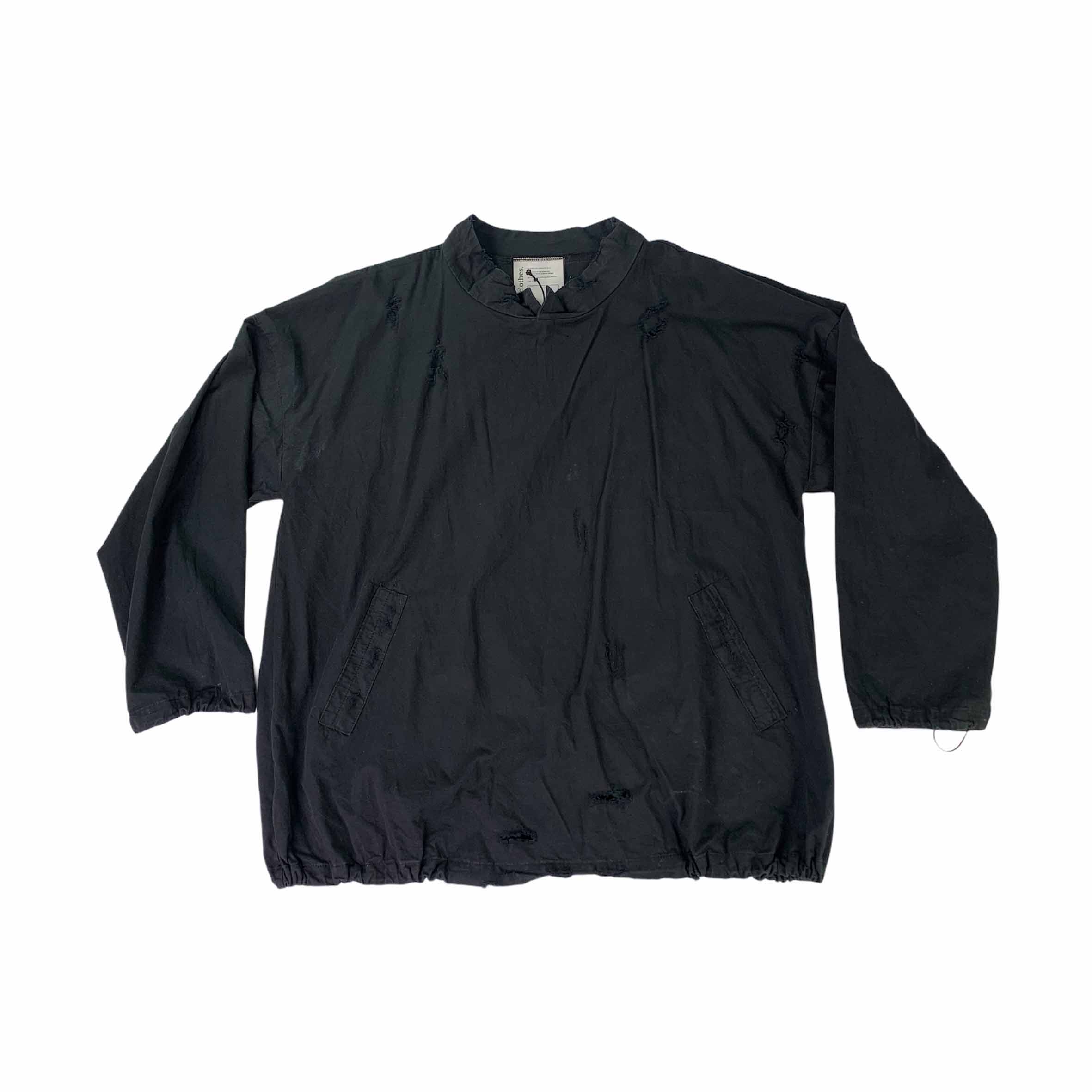 [Nondisclothes] Flip Longsleeve with Strings BK - Size Free