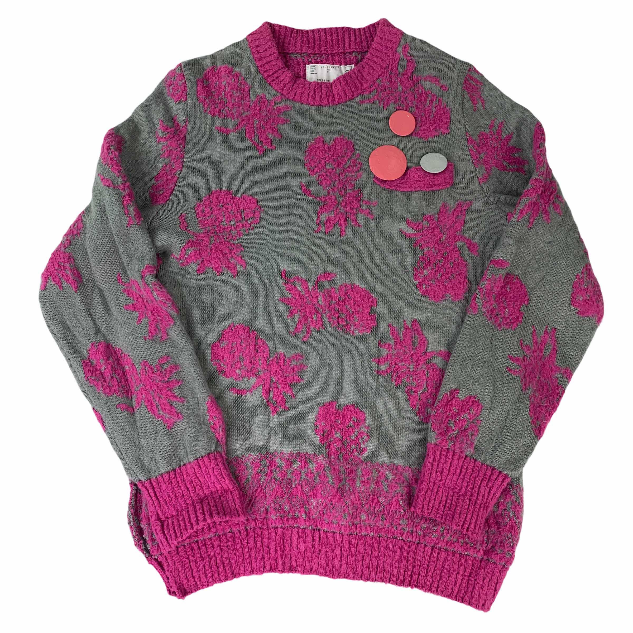 [Sacai] Badge Point Octopus Knit GR- Size 1