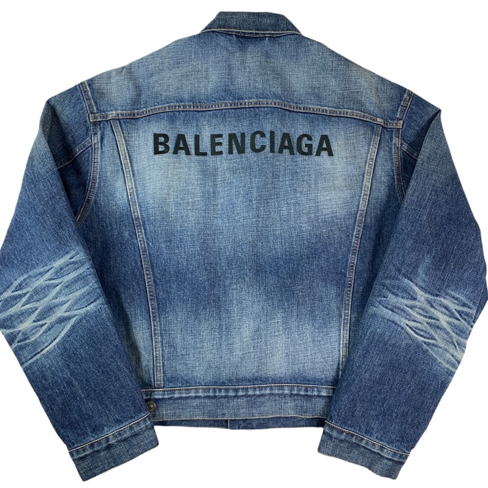 [Balenciaga] Back logo Denim jacket  - Size 50