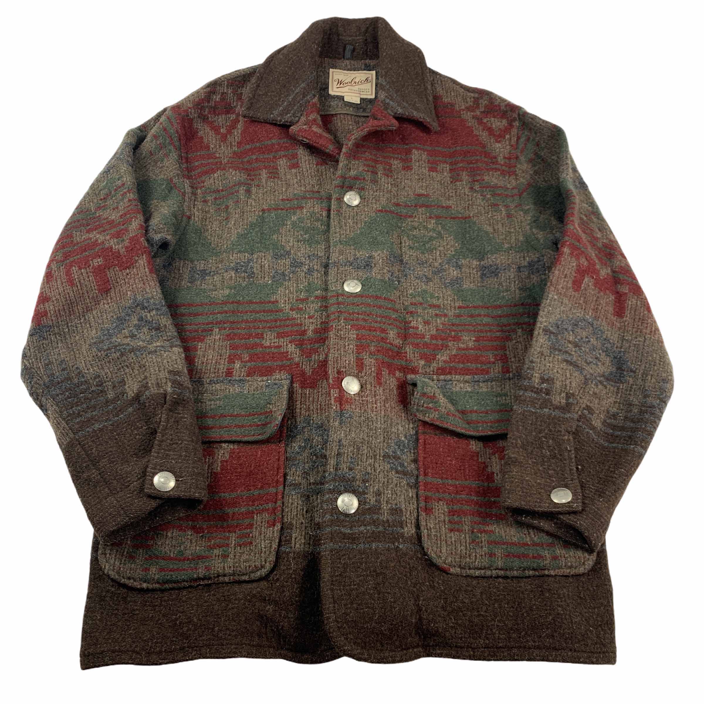 [Woolrich] Ethnic Pattern Wool Jacket- Size L