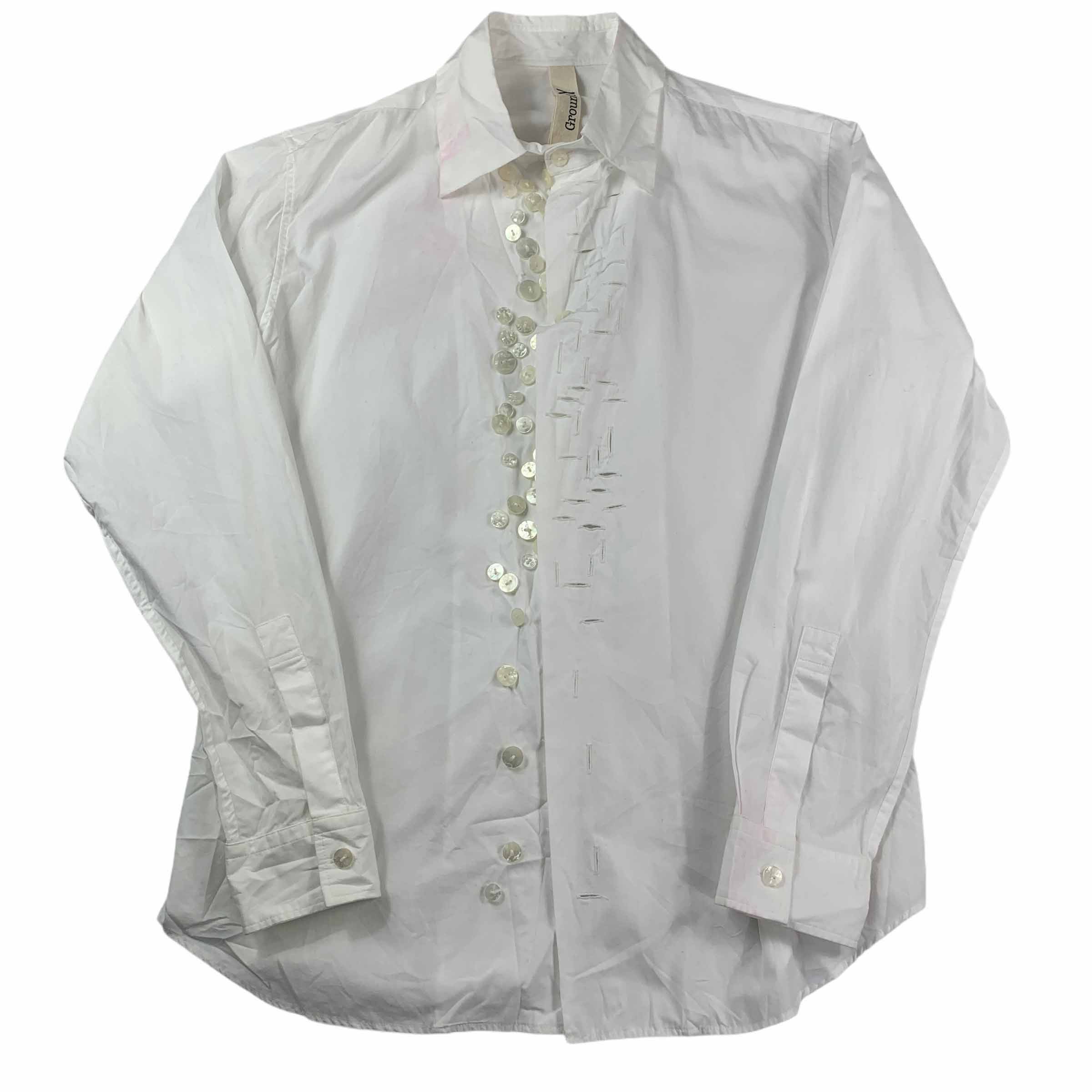 [Ground Y] Button Point Shirt WH - Size 3