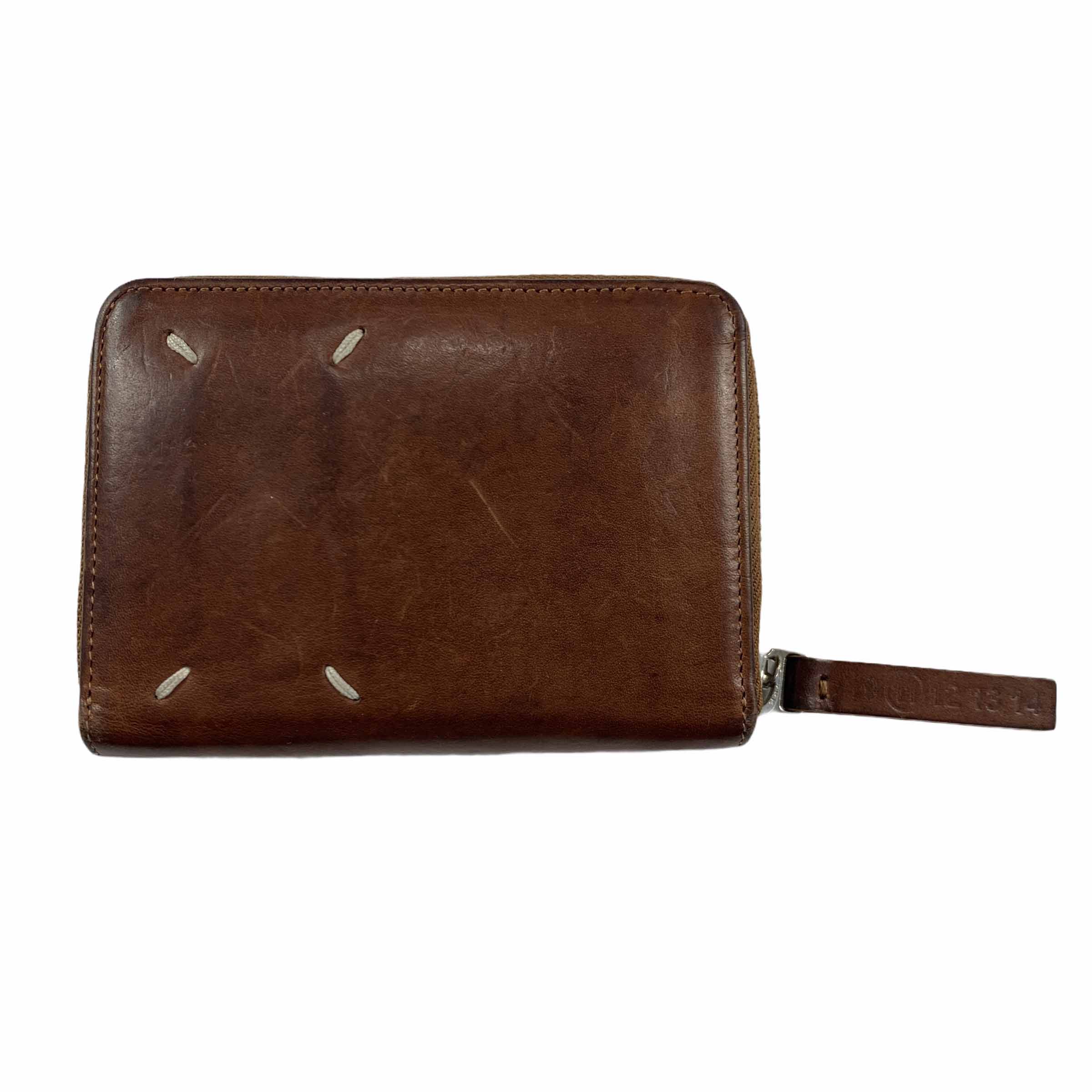 [Maison Margiela] Brown Stitch Wallet - Size OS