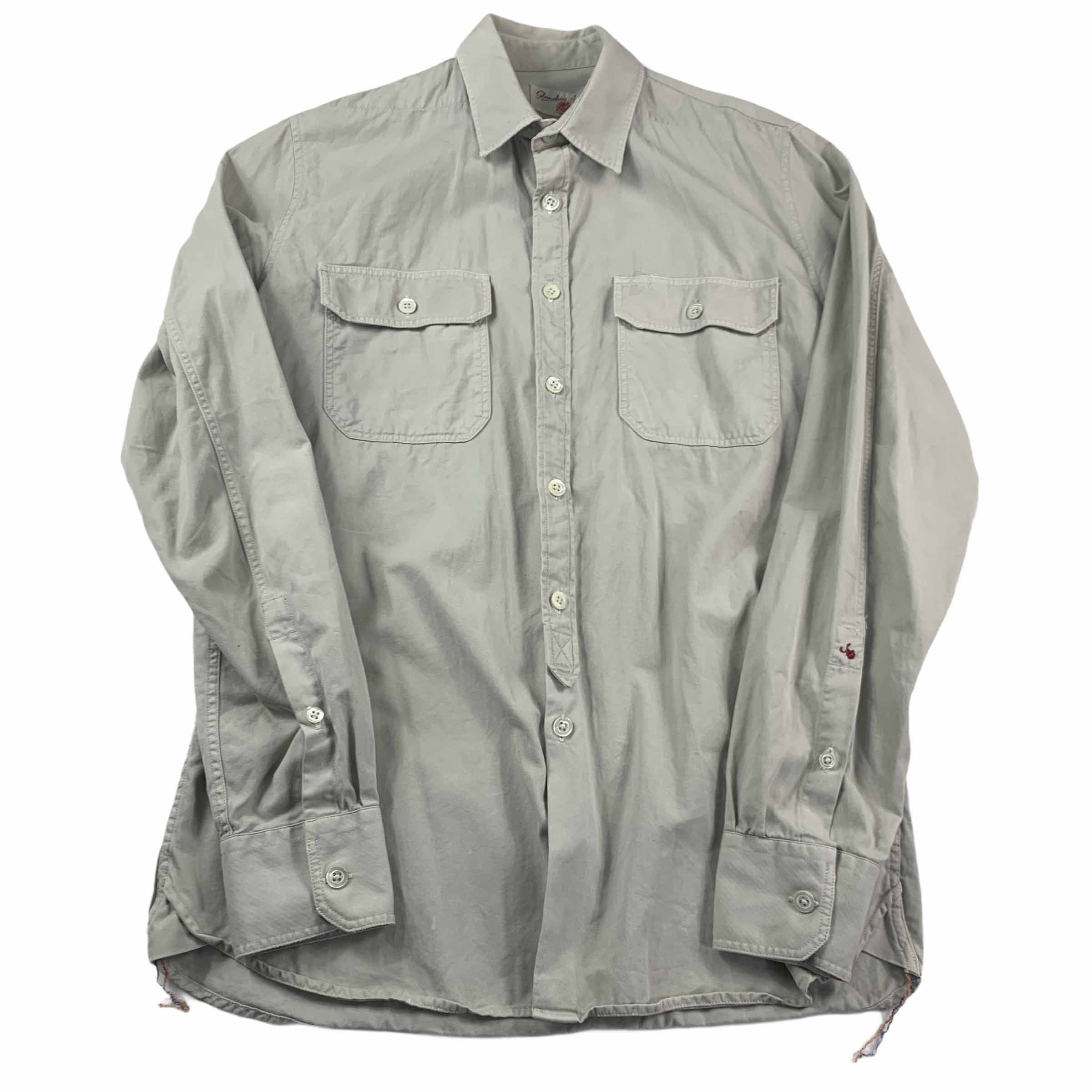 [Glan shirts] Two Pocket Shirt CG(Cool Gray) - Size 46