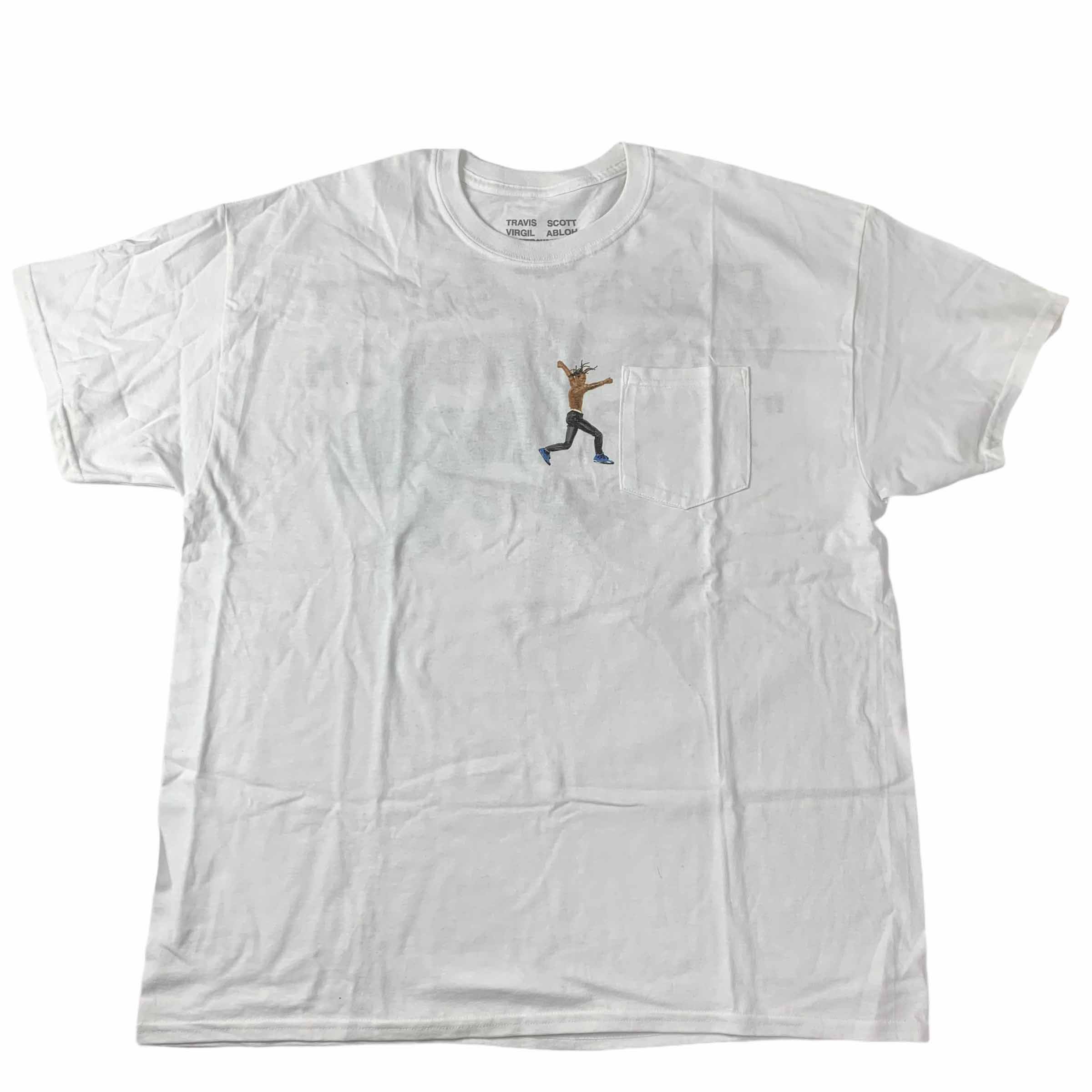 [ASTROWORLD3] Travis Scott X Vergil Abloh Print Pocket T-Shirt - Size XL