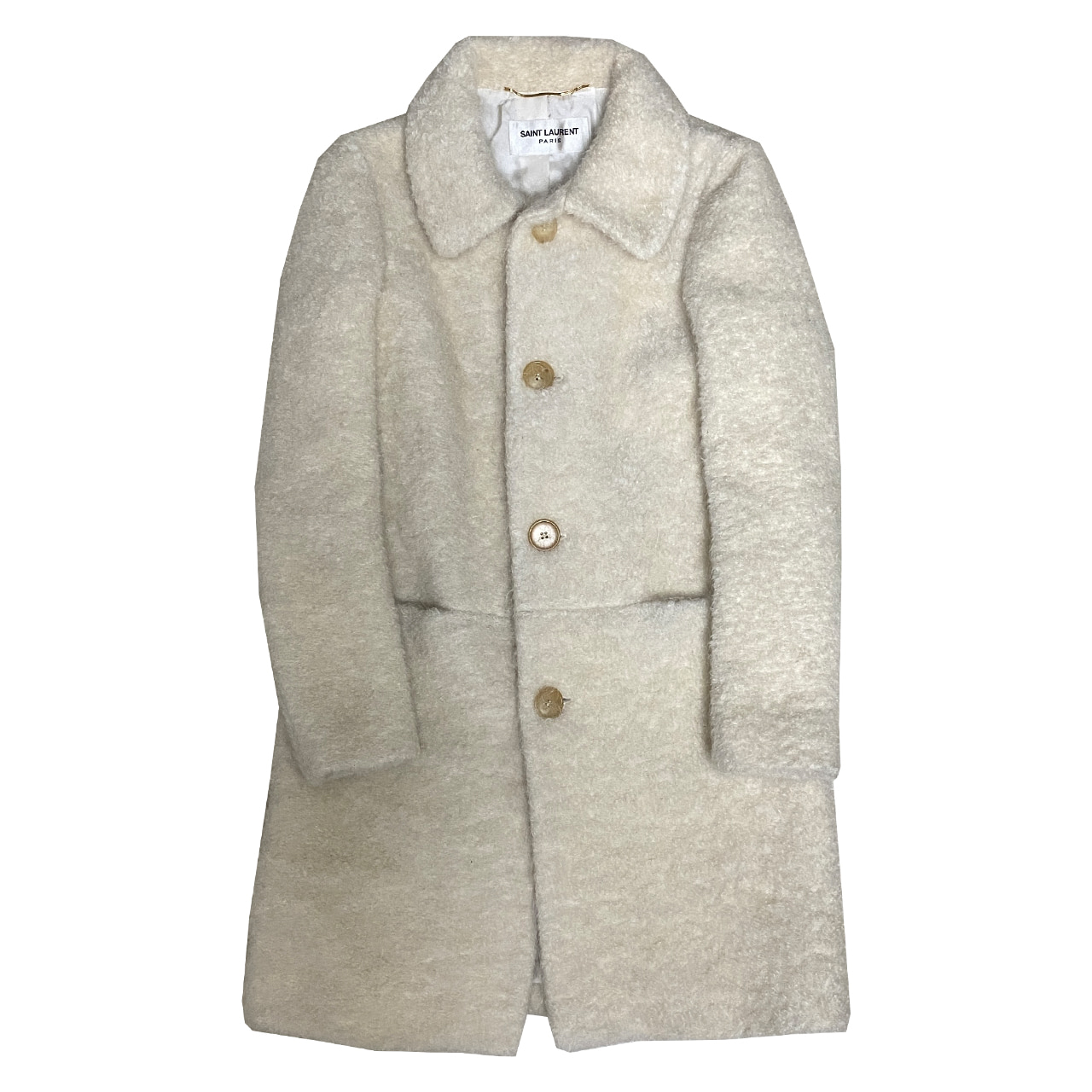 [Saint Laurent] Mohair wool coat - Size 36