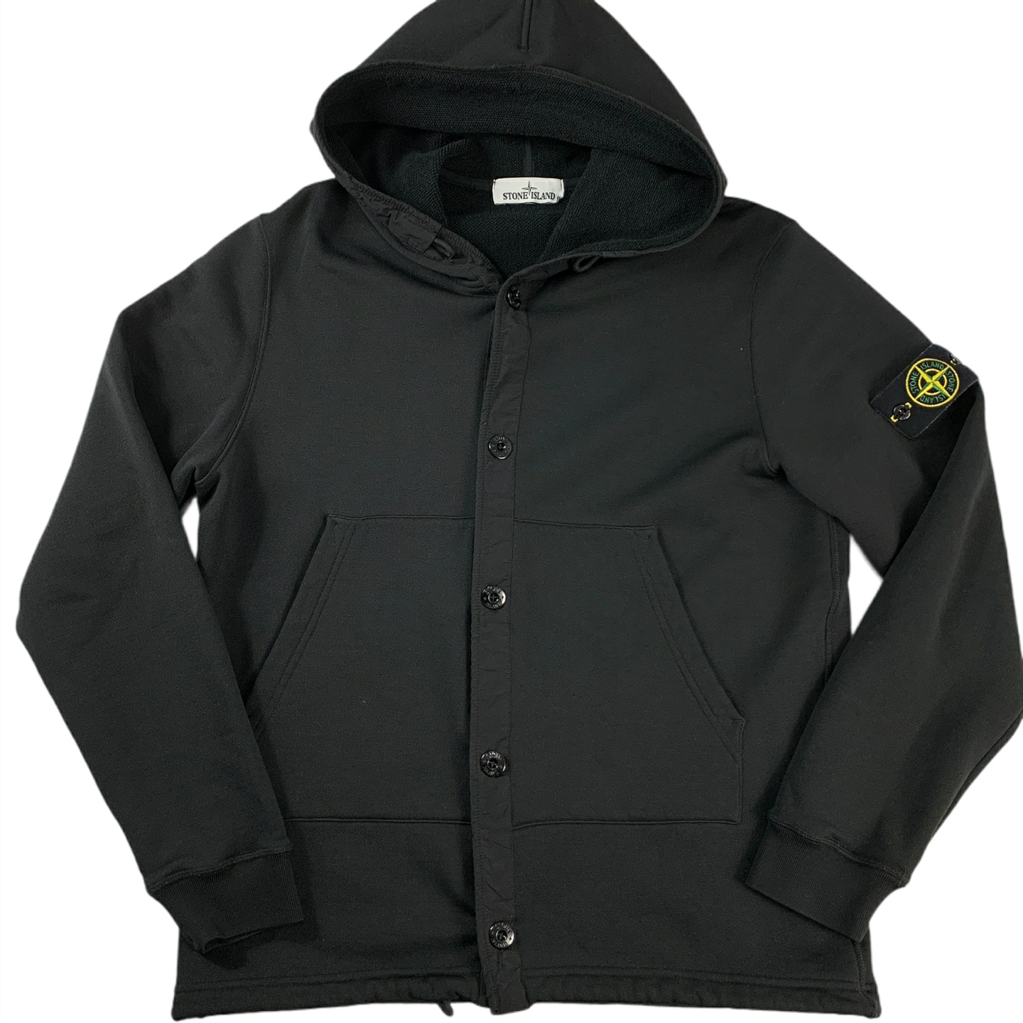 [Stone Island] Wappen Hood Soft Jacket BK - Size L