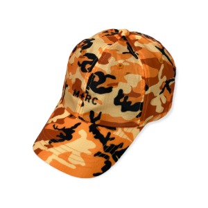 [M+RC Noir] Orange Camo Print Baseball Cap-Size FREE
