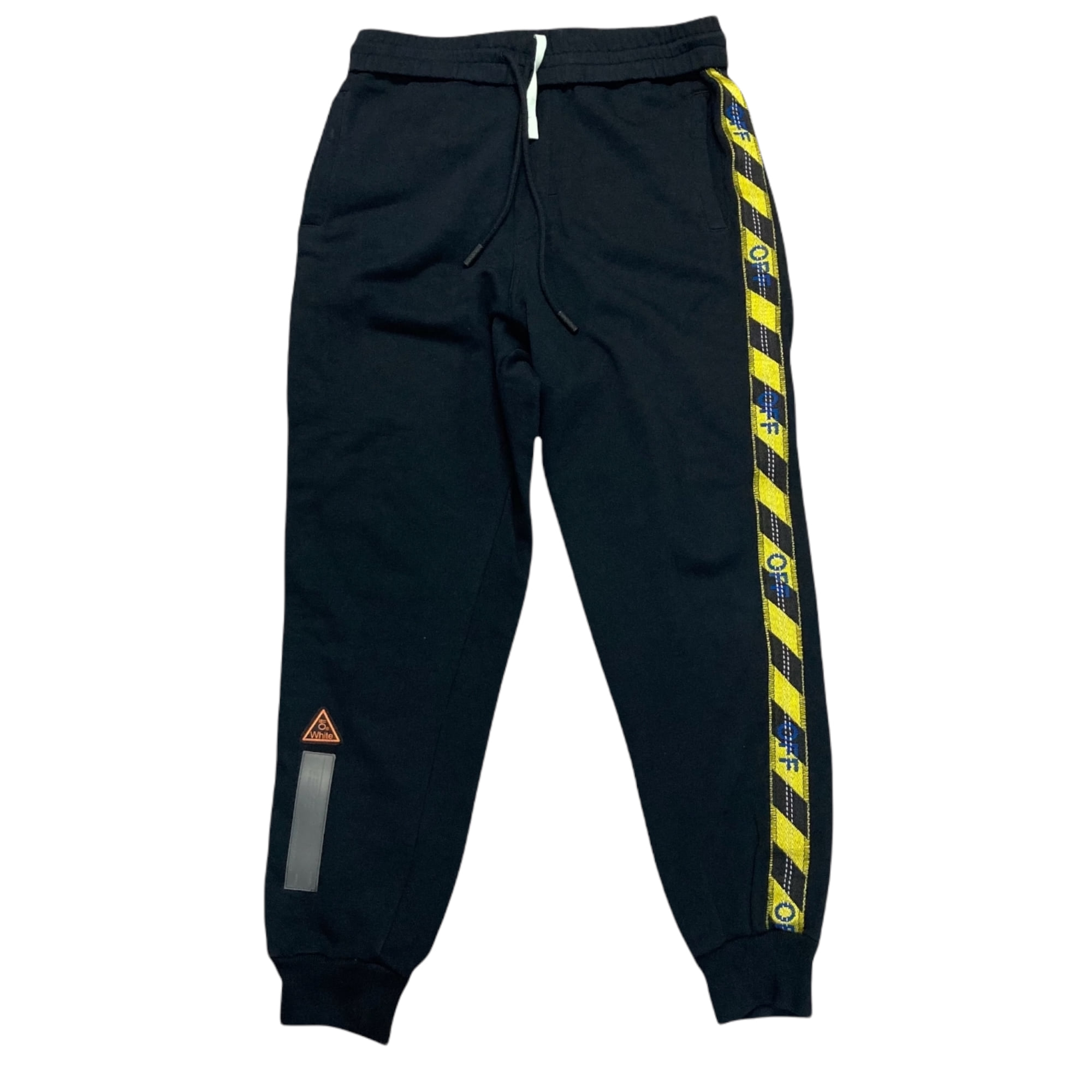 [Off White] Tape Sweat Pants BK-Size S