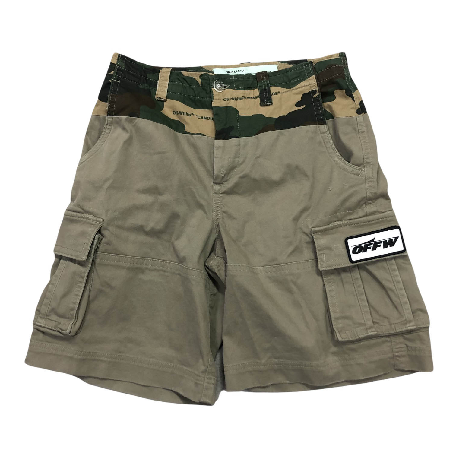 [Off White] Camo Belt Line Cargo Short Pants - SIZE 33