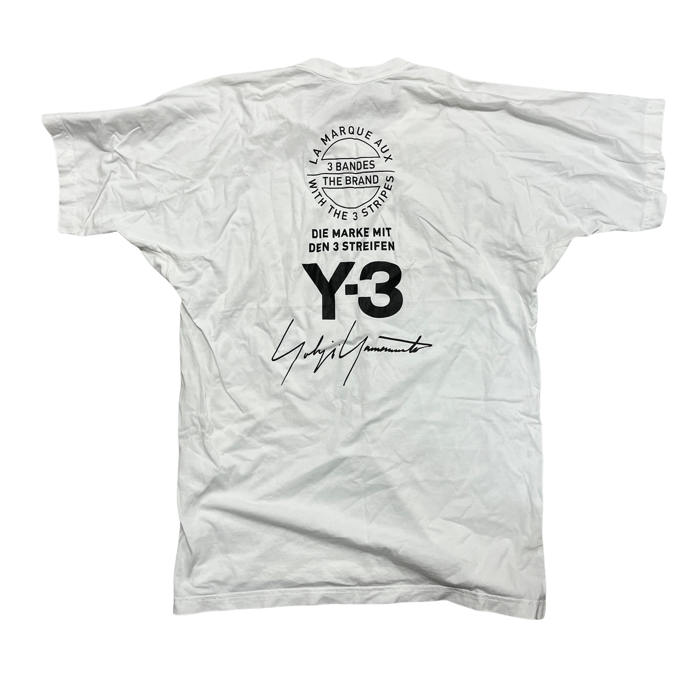 [Y3] Back Printed T-Shirts WH-Size s